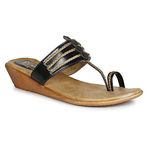 Denill WOMEN TOE RING WEDGE SLIPPERS UK 8 - Image 1