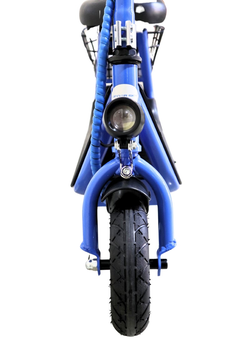 NALANDA Mini Harley Kids Electric Scooter With Seat LED Light | 36V/250W Motor |13Ah battery | Three Speed Modes 25Km/h Electric Scooter For Kids | Blue - Image 4