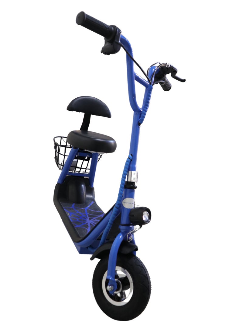 NALANDA Mini Harley Kids Electric Scooter With Seat LED Light | 36V/250W Motor |13Ah battery | Three Speed Modes 25Km/h Electric Scooter For Kids | Blue - Image 5