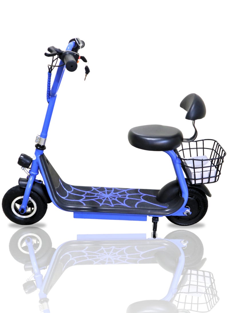 NALANDA Mini Harley Kids Electric Scooter With Seat LED Light | 36V/250W Motor |13Ah battery | Three Speed Modes 25Km/h Electric Scooter For Kids | Blue - Image 2
