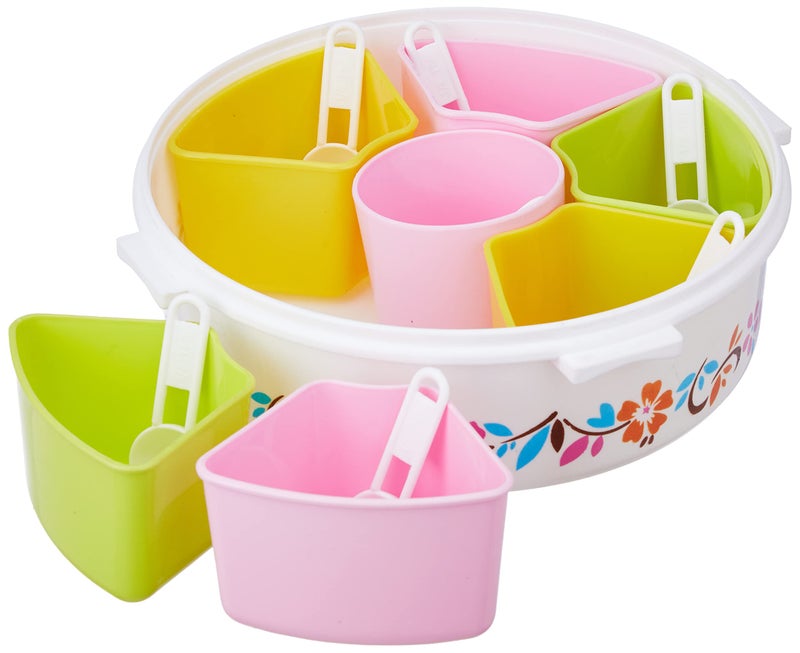 Nayasa Plastic Printed Masala Box | Spice Box For Kitchen | Plastic Masala Dabba | 100 ML Each Container Storage | Multicolor - Image 4