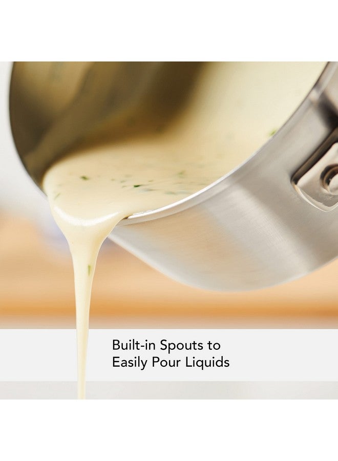 KitchenAid قدر كيتشن إيد مع فوهات صب، 1 كوارت، فولاذ مقاوم للصدأ مصقول، 71018 - Image 4