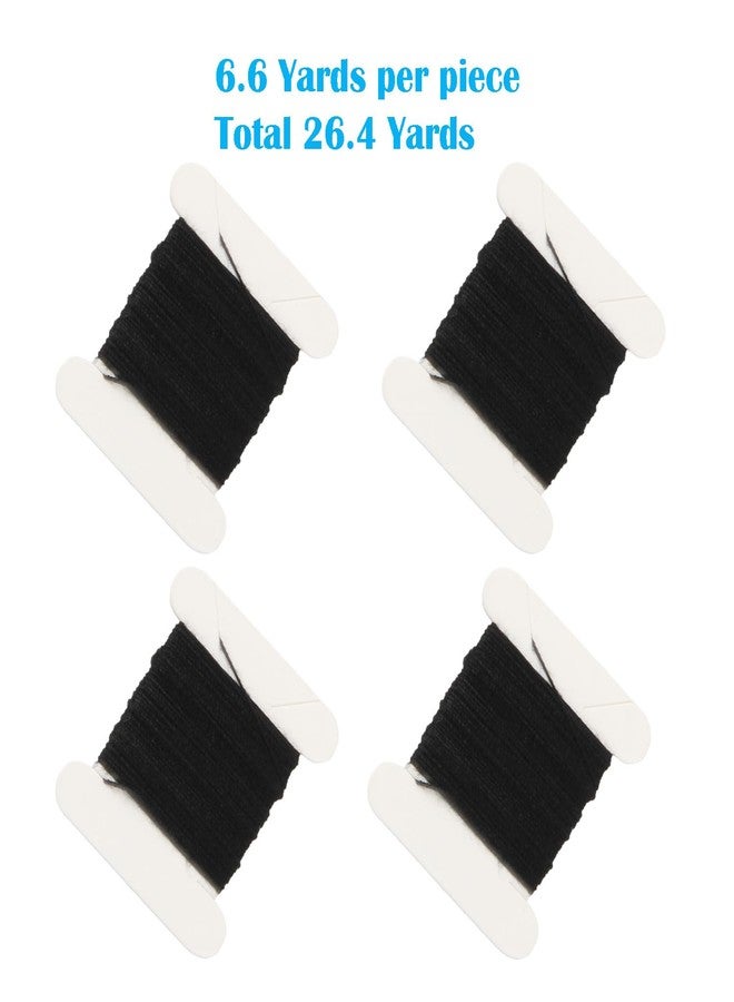 JFFX 20 Pieces Hair Extension Clips U-Shape Stainless Steel Snap Clips for Wig Accessories Wig Making Tools (Black) - Image 4