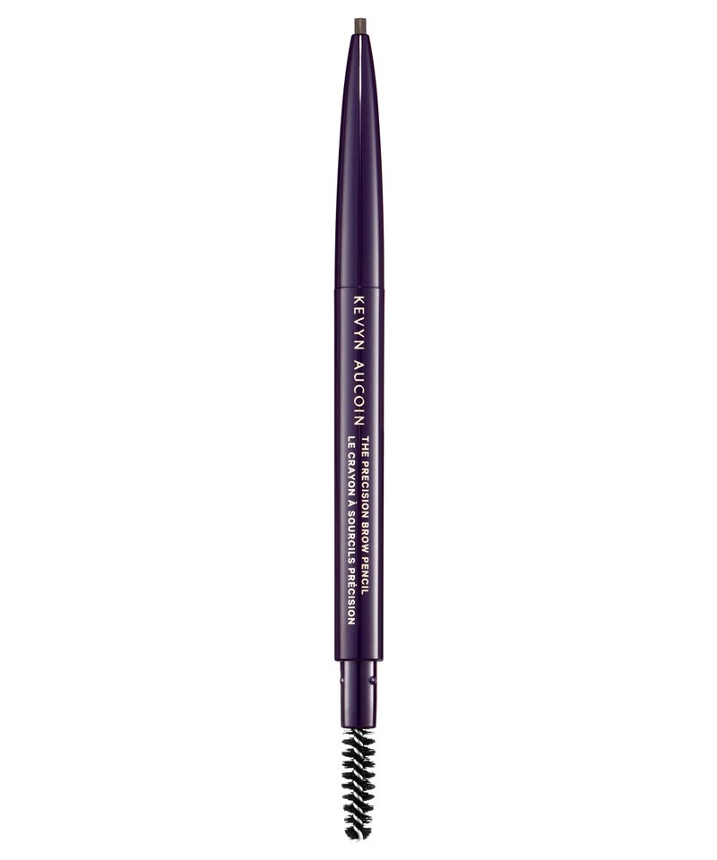 Kevyn Aucoin The Precision Brow Pencil Dark Brunette Ultra slim thin and strong Retractable plus spoolie brush Pro makeup artist go to Sculpt define and shape eyebrows Stay put smudgeproof