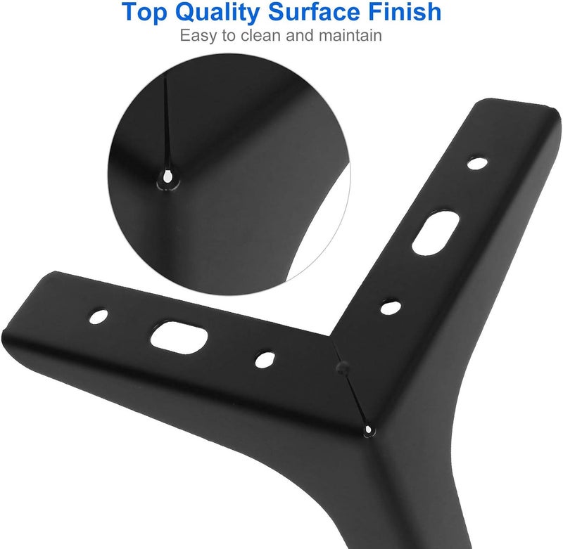 MIVIDE 12Pack Metal Furniture Sofa Legs 5inch Modern Style Furniture Triangle Sofa Legs Feet Metal Cabinet Legs Replacement Black for Cabinet Cupboard Sofa Couch Chair Ottoman - Image 4