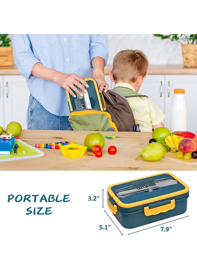 Eazy Kids Wheat Straw Leakproof Eco-Friendly Bento Lunch Box - Blue (1500ml)  - Image 4