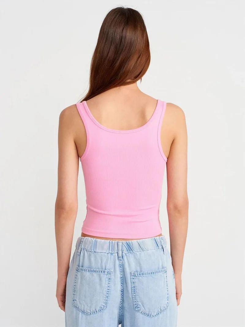 ديلفين DILVIN Slim Fit Crop Cami Blouse