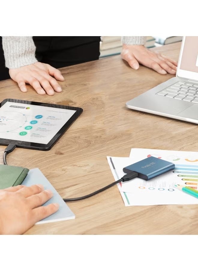محرك أقراص صلبة خارجي محمول سعة 8 تيرابايت، قرص تخزين معدني صغير بنوع Type-C بسرعة نقل بيانات عالية USB3.1، مقاوم للصدمات والماء، متوافق مع ويندوز وماك وأندرويد للحواسيب المحمولة والهواتف الأندرويد، تخزين لألعاب الفيديو والنسخ الاحتياطي للملفات - Image 5