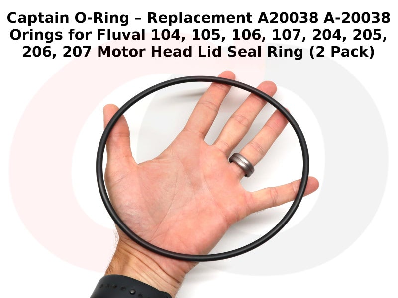 Captain O-Ring – Replacement A20038 A-20038 Orings for Fluval 104, 105, 106, 107, 204, 205, 206, 207 Motor Head Lid Seal Ring (2 Pack) - Image 3