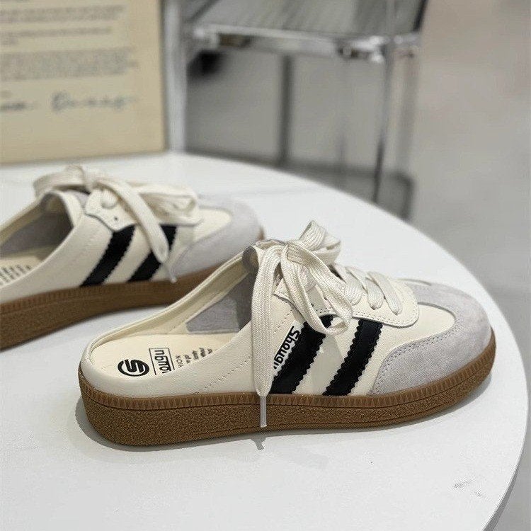 Soft-Soled German Training Shoes Women'S Summer Outer Wear Style Baotou Half Slippers Retro Heel-Free Slip-On Lazy Women'S Shoes - Image 4