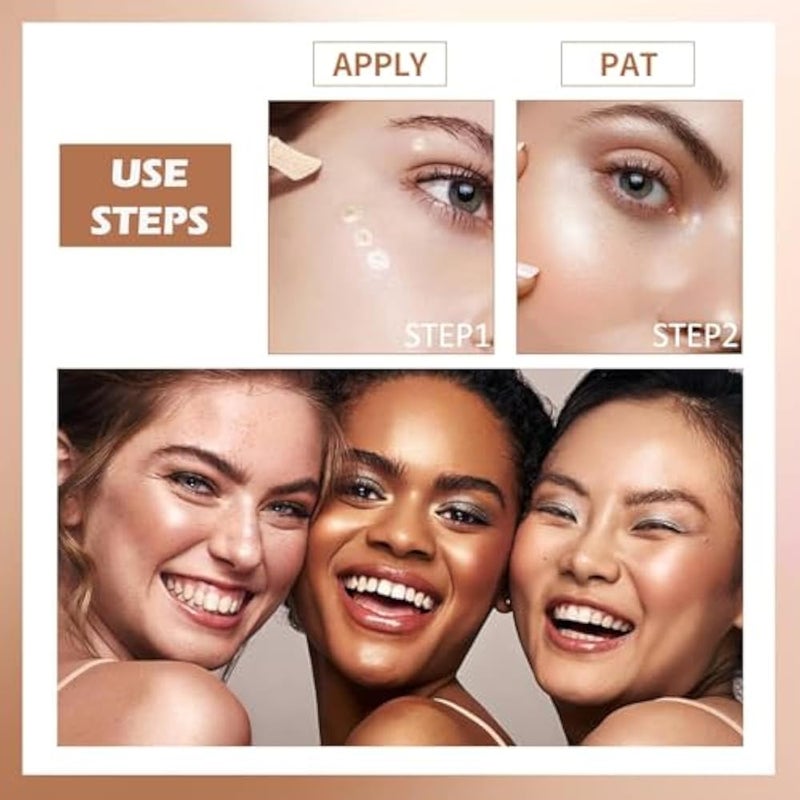 Glow Bloom Liquid Waterproof Highlighter Long Lasting Cream Highlighter with Shimmer Dewy Finish-off white (02) - Image 5