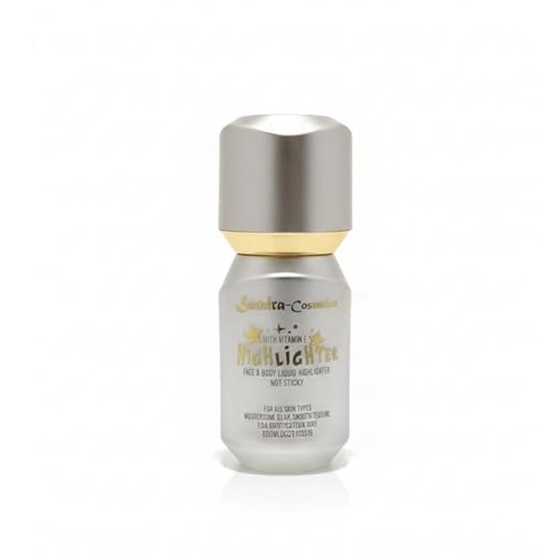 Glow Bloom Liquid Waterproof Highlighter Long Lasting Cream Highlighter with Shimmer Dewy Finish-off white (02) - Image 1