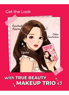 AMTS X True Beauty Makeup Edition - Some Love Makeup 3 Set (7Colors Eyeshadows + Liquid Glitter + Lip Stain Tint) | Matte Shimmer Pearls Shades, Highly Pigmented, Pink Gold Set  - Image 5