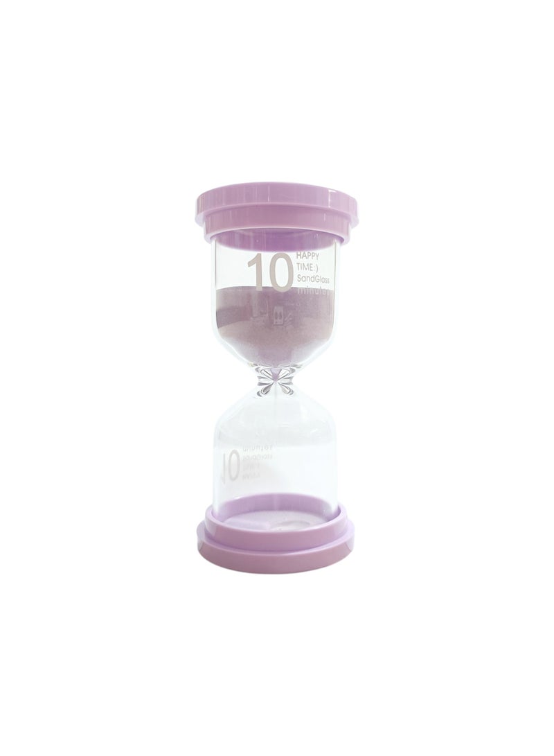 Sand Timer for Room Decoration, Mental Focus, and Precise Time Tracking, Ideal for Coffee Tables, Book Displays, and Festive Events with Random Color Sand purple (model 1-10 minute)