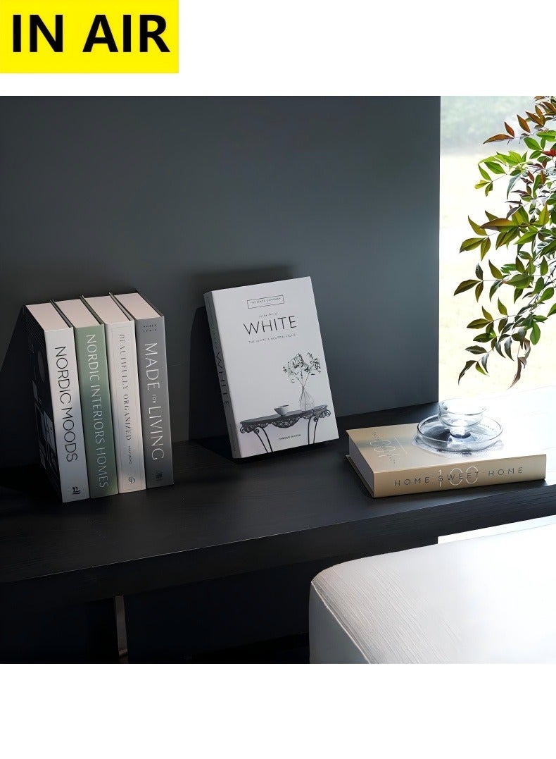 إن إير 6 قطع الحديثة الإنجليزية الحد الأدنى فو كتاب طوي الزخرفية عينة غرفة عرض لفندق مكتبة الديكور - Image 1