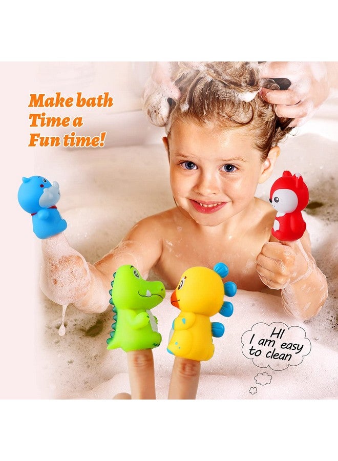 Vanmor Rubber Animal Bath Finger Puppets For Toddlers, Finger Puppets For Kids Easter Basket Stuffers Egg Fillers, Silicone Finger Toys For Baby Pinata Fillers Goodie Bag Fillers Party Favors  - Image 3