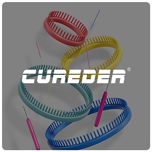 cureder Round Knitting Looms Set- Set of 4 Plastic Looms Knitting with 2 Knitting Yarn Loom Needle and 2 Plastic Loom Pick, Fit Craft Kit Tool for Giveaways Souvenirs, Gifts - Image 2