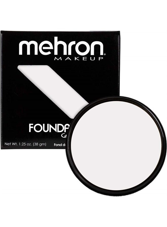 mehron Makeup Foundation Greasepaint | Stage, Face Paint, Body Paint, Halloween Makeup 1.25 oz (38 g) (WHITE) - Image 2