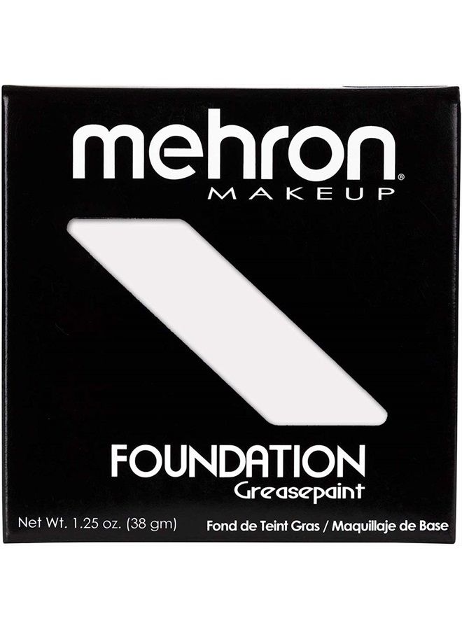mehron Makeup Foundation Greasepaint | Stage, Face Paint, Body Paint, Halloween Makeup 1.25 oz (38 g) (WHITE) - Image 3