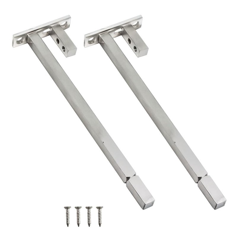 Volo Adjustable Stainless Steel F Type Glass Shelf Bracket Square for 6mm/ 8 mm/ 10mm/ 12mm Glass (8"- 200 mm, 2) - Image 5
