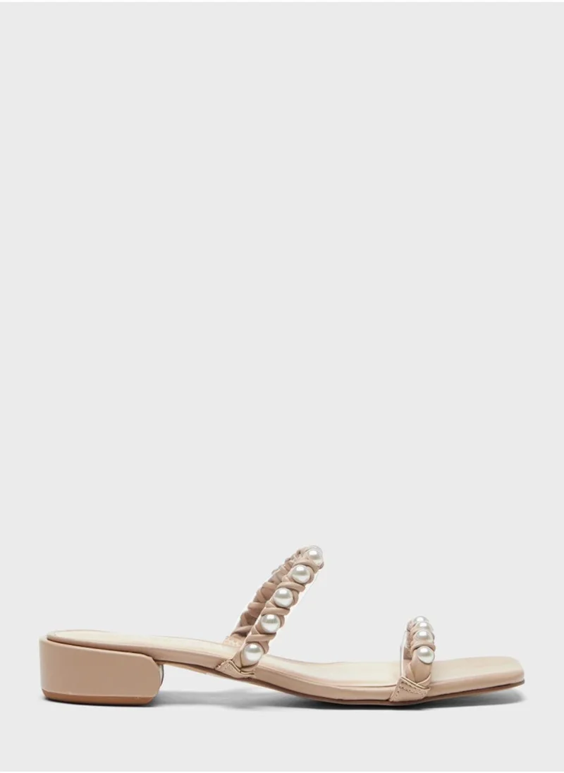 Celeste Double Strap Mid Heel Sandals