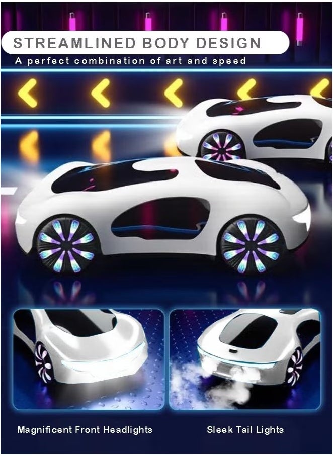 Futuristic Concept Remote Control Car – High-Speed Electric RC Sports Car Toy with LED Light-Up Wheels, Sleek Aerodynamic Design, USB Rechargeable, 360° Drifting Action, Ideal Gift for Kids & Collectors  - Image 2