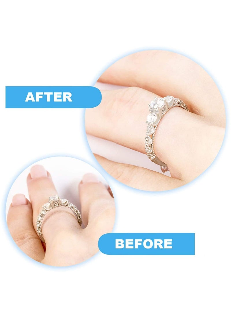 SYOSI Ring Size Adjuster, 8 Pieces for Loose Rings, Invisible Silicone Guard Jewelry Tightener Size Adjuster 4 Sizes to Fit Almost Any Ring  - Image 2