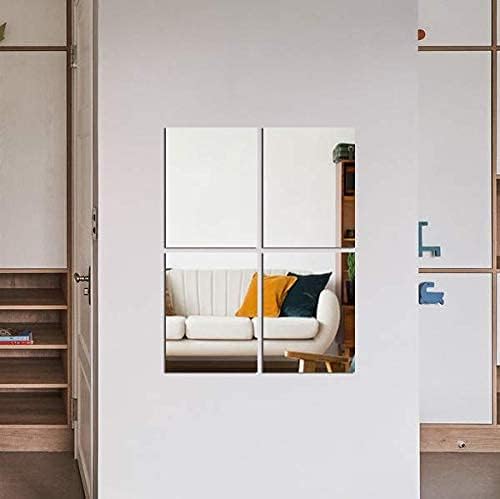 Twinster Mirror Stickers Pack of 4 Acrylic Rectangular Shape Mirror for Wall Living Room Bathroom Flexible Stickers Full Length Unbreakable SelfAdhesive Wall Mirror 63 X 83 X 007 - Image 3