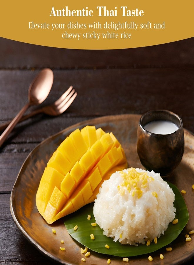 Fusion Select Sanpatong Thai Sticky Rice - Authentic Glutinous Khao Niao Sweet Rice from Thailand - Uncooked Bulk Rice Bag for Making Dessert, Roasted Pork Dishes, Asian Food - Zero GMO or Gluten - Image 4
