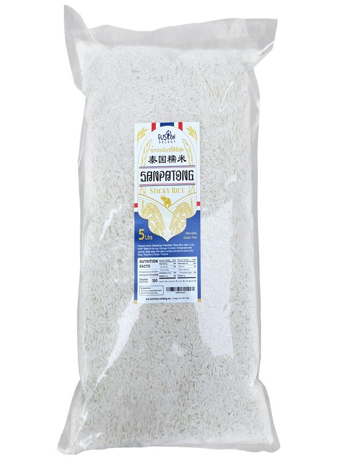 Fusion Select Sanpatong Thai Sticky Rice - Authentic Glutinous Khao Niao Sweet Rice from Thailand - Uncooked Bulk Rice Bag for Making Dessert, Roasted Pork Dishes, Asian Food - Zero GMO or Gluten - Image 1