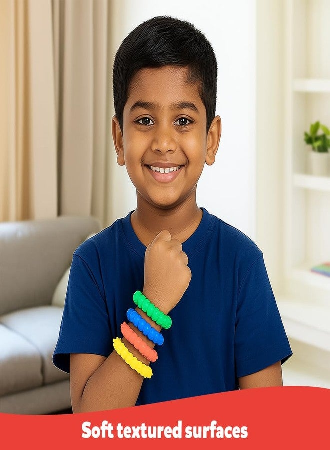 abley's Sensory Chew Bracelet Set, Textured Silicone Rings, Multi-Colour, for Special Needs - Image 5