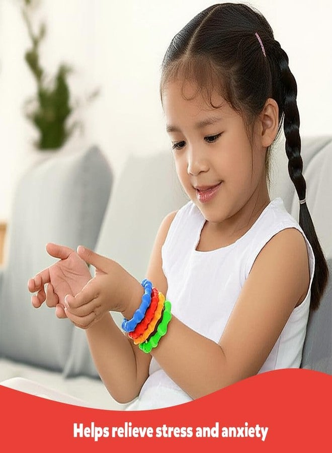 abley's Sensory Chew Bracelet Set, Textured Silicone Rings, Multi-Colour, for Special Needs - Image 4