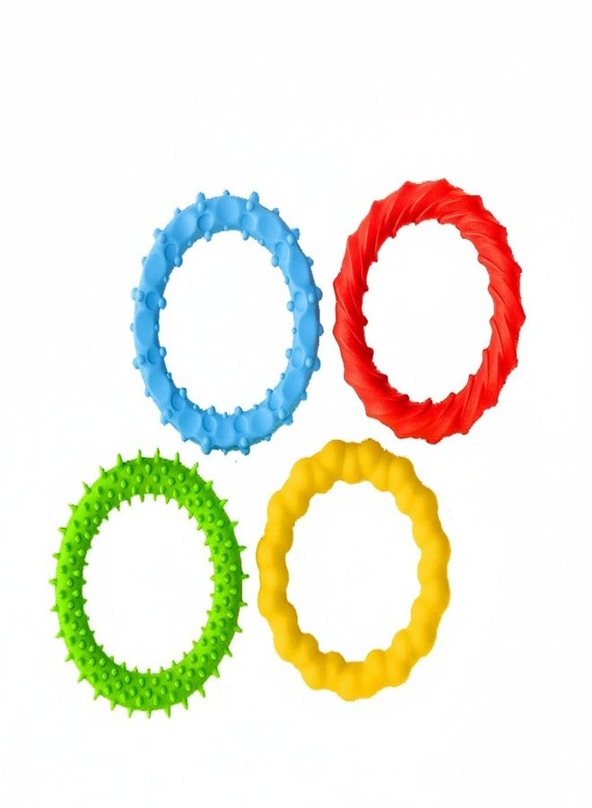 abley's Sensory Chew Bracelet Set, Textured Silicone Rings, Multi-Colour, for Special Needs - Image 1