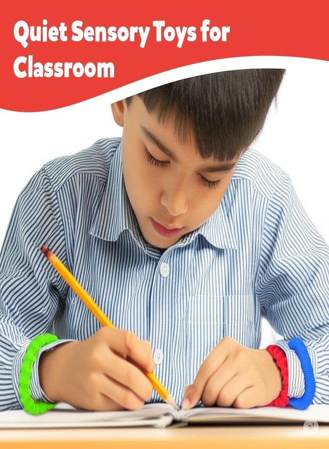 abley's Sensory Chew Bracelet Set, Textured Silicone Rings, Multi-Colour, for Special Needs - Image 3