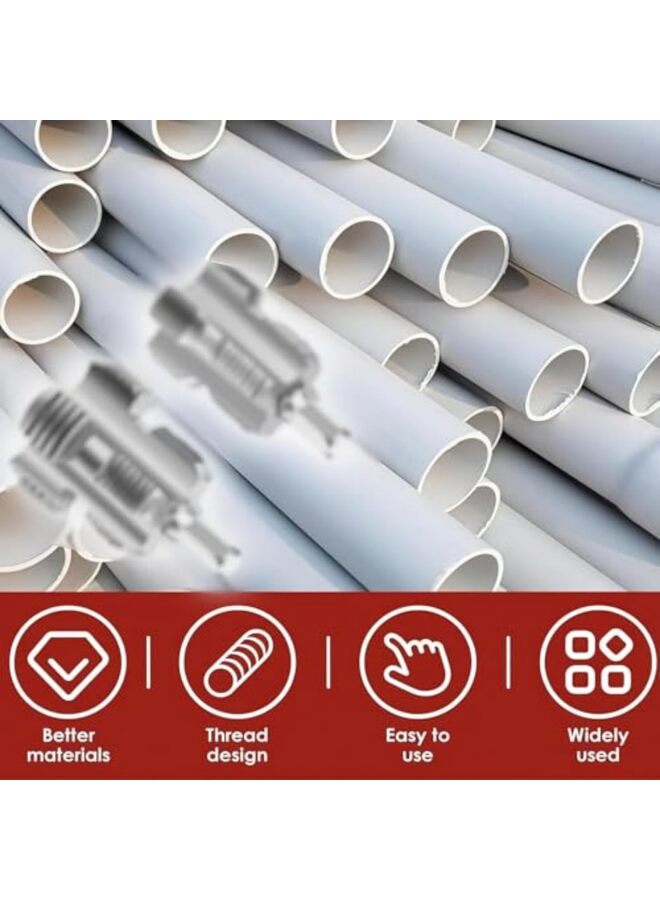 LAMAY 2PCS Pipe Threading Tool Dual-Function Internal and External Thread Cutting Tool for Home Repair - Image 5