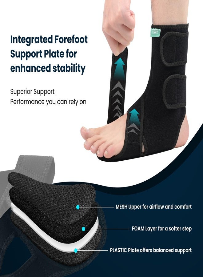 Welnove Adjustable Drop Foot Brace for Everyday Support - Stabilizes Ankle and Arch, Aids Recovery and Comfort for Foot Drop, Plantar Fasciitis, and Nerve Injuries（Left） - Image 3