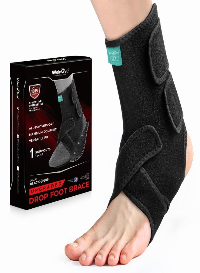 Welnove Adjustable Drop Foot Brace for Everyday Support - Stabilizes Ankle and Arch, Aids Recovery and Comfort for Foot Drop, Plantar Fasciitis, and Nerve Injuries（Left） - Image 1