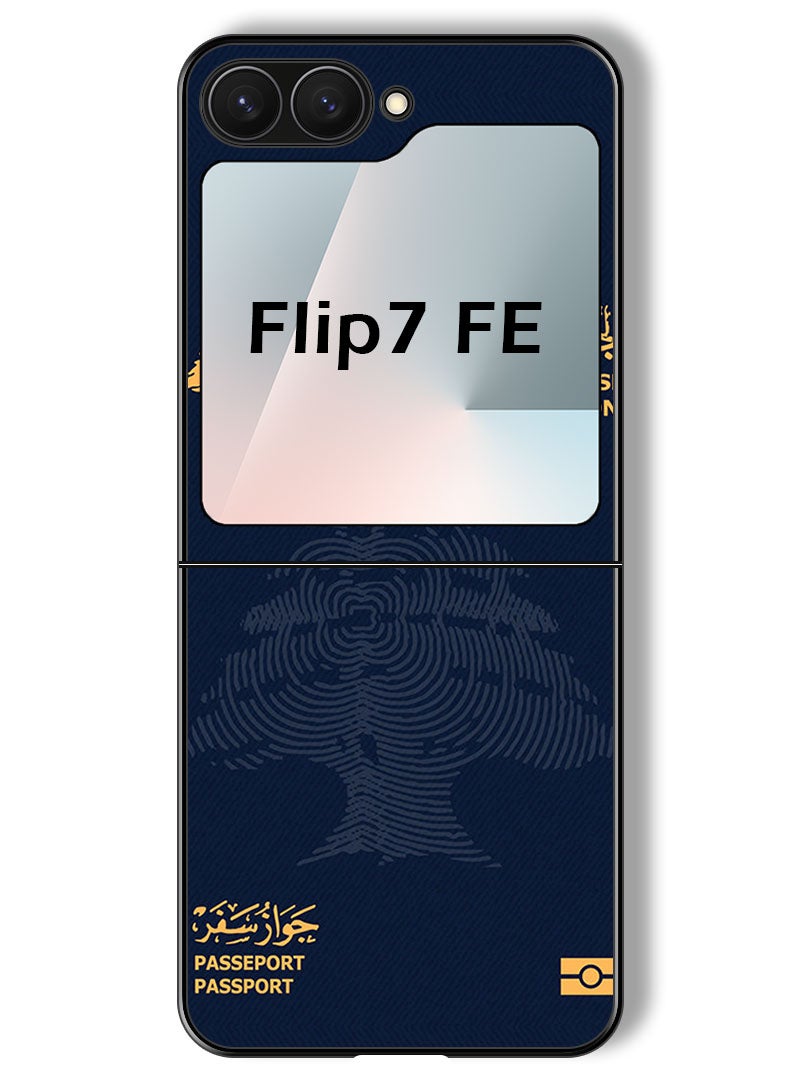 Theodor Case Compatible with Samsung Galaxy Z Flip 7 FE 6.7 Inch Protection Shockproof Bumper Cover Lebanon Passport - Image 1