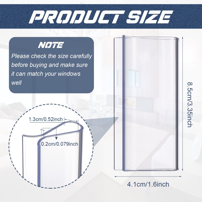 Chunful Roller Window Shades Shade Pull for Roller Shades Pull Down Shades Blinds for Windows Shade Grips Plastic Hem Grip Roller Shade Hardware for Home Rolling Curtain Accessories (Clear  4 Pieces)  - Image 2