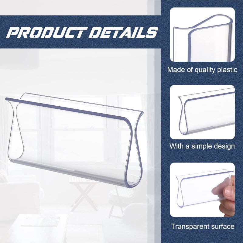 Chunful Roller Window Shades Shade Pull for Roller Shades Pull Down Shades Blinds for Windows Shade Grips Plastic Hem Grip Roller Shade Hardware for Home Rolling Curtain Accessories (Clear  4 Pieces)  - Image 3