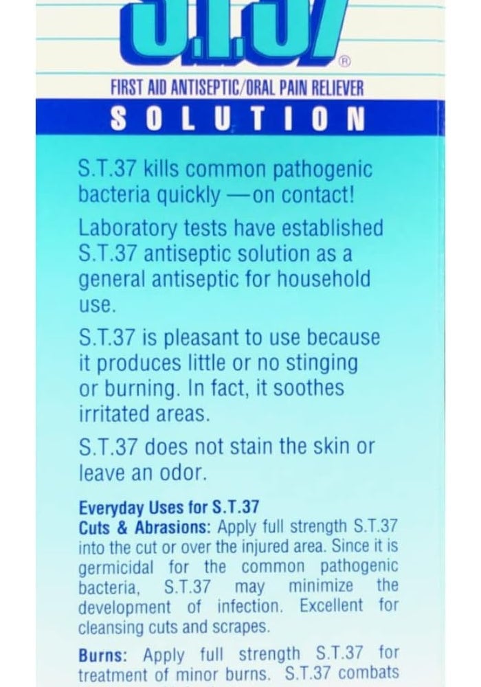 S&T INC. ST 37 Antiseptic Solution - 8 oz Liquid for Burns, Cuts, and Oral Care - Image 2