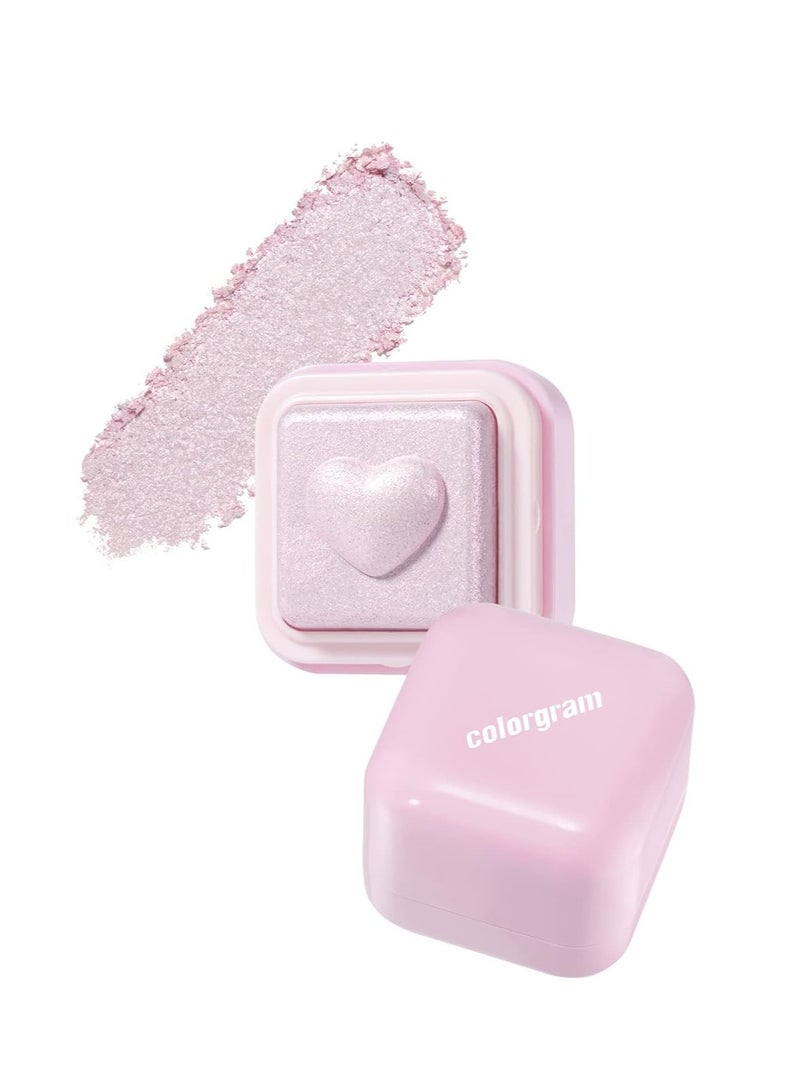 COLORGRAM COLORGRAM Milk Bling Heartlighter 02 Pink Heart | Silky Smooth Versatile Creamy Highlighter with Shimmery Finish, Soft and Natural Glow Perfect for Daily Makeup - Image 1