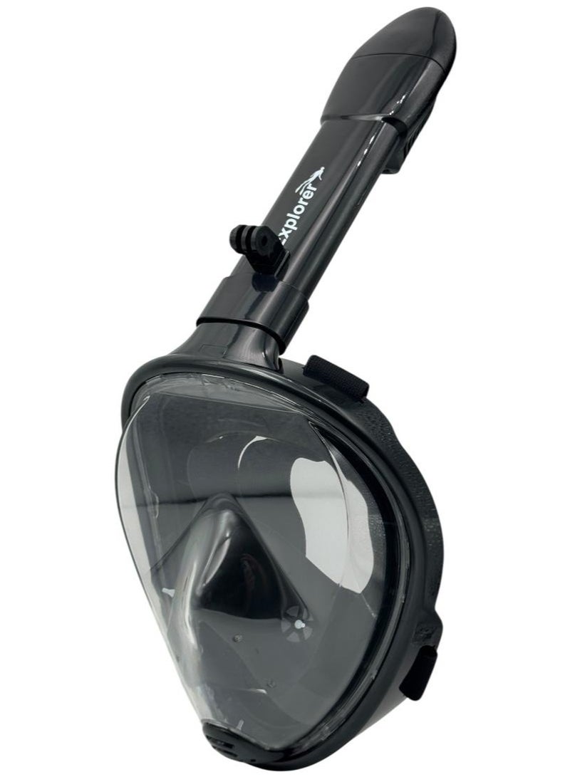 QSHOP 180 Degree Panoramic View Full Face Snorkel Mask Anti-fog and Anti-leak, Suitable for Adults and Kids to Enjoy a Safe and Clear Snorkeling Experience in the Sea or Pool  - Image 1