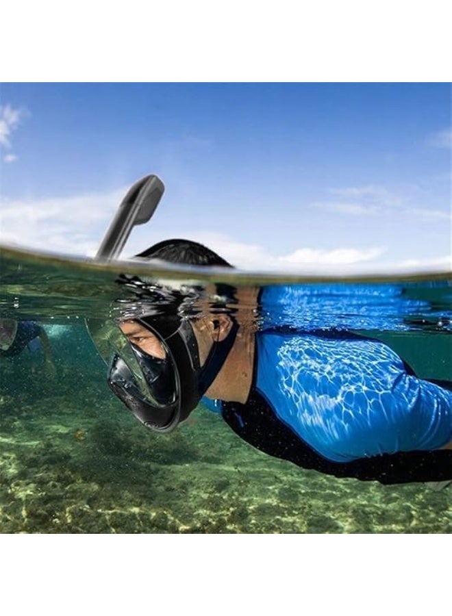 QSHOP 180 Degree Panoramic View Full Face Snorkel Mask Anti-fog and Anti-leak, Suitable for Adults and Kids to Enjoy a Safe and Clear Snorkeling Experience in the Sea or Pool  - Image 2