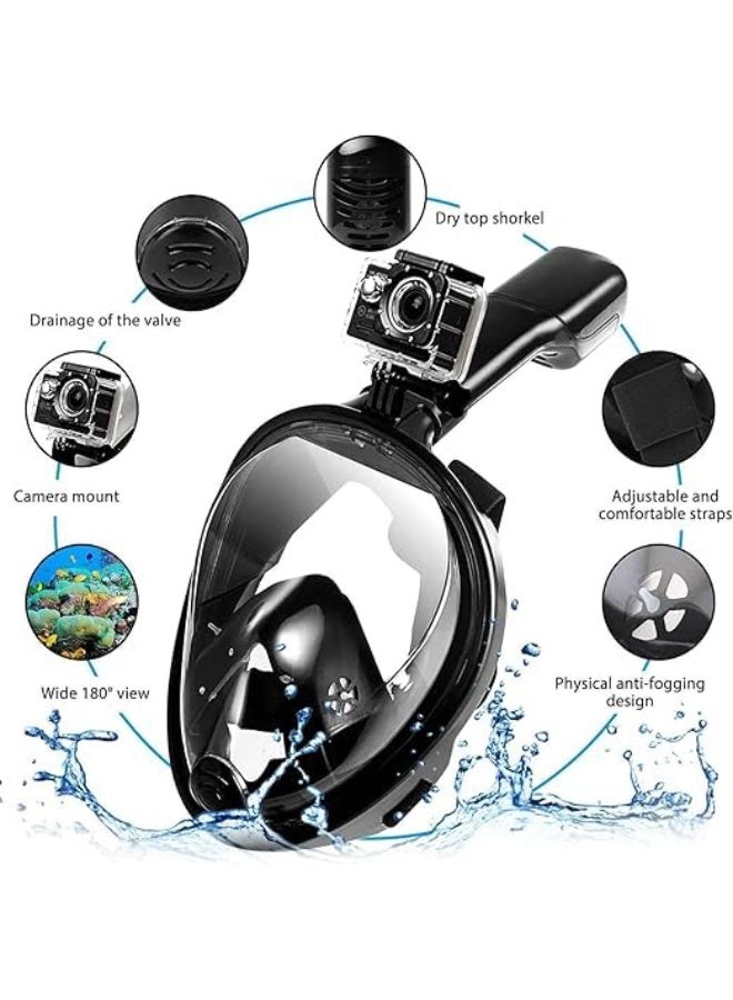 QSHOP 180 Degree Panoramic View Full Face Snorkel Mask Anti-fog and Anti-leak, Suitable for Adults and Kids to Enjoy a Safe and Clear Snorkeling Experience in the Sea or Pool  - Image 5