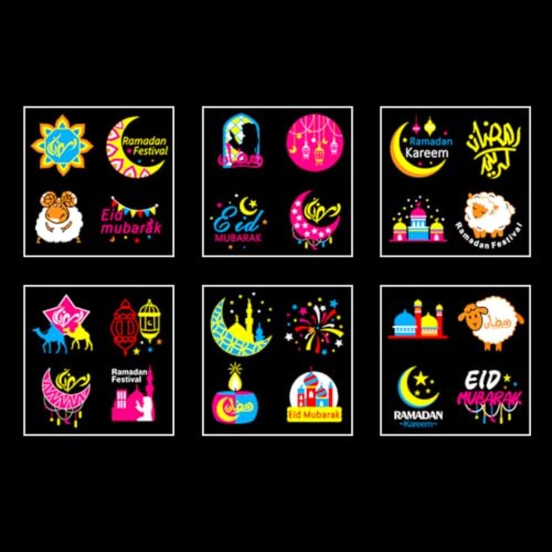 Decorative Lightening Indoor Outdoor LED Plug-in Projector with Remote Control 18 Occasions Cards Including Ramadan Kareem Eid Mubarak Birthday Party - Image 3