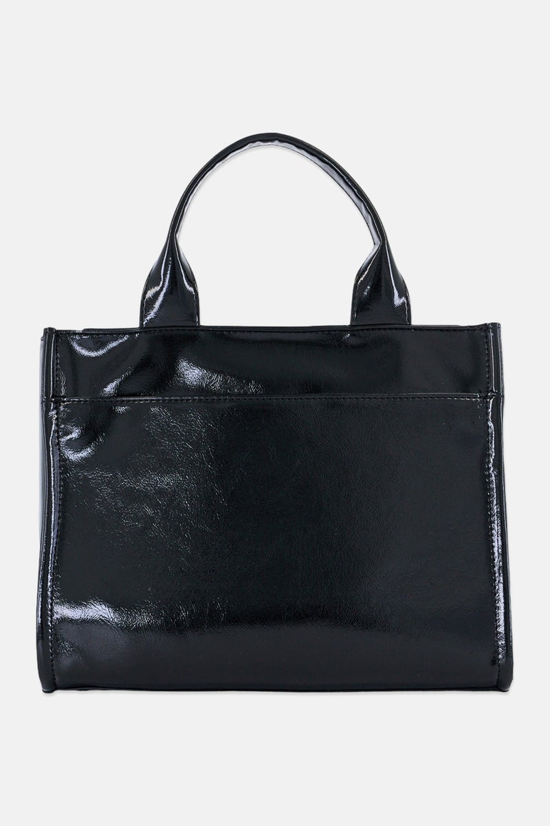 DKNY Women Brand Logo Tote Bag, Black - Image 4