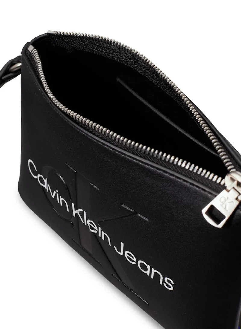 Calvin Klein Jeans Women's Crossbody Bag - Faux Leather, Black
