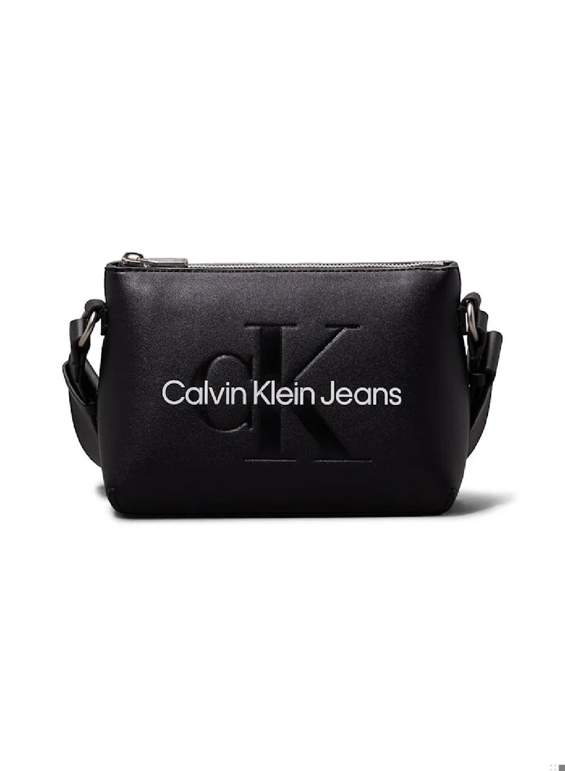 Calvin Klein Jeans Women's Crossbody Bag - Faux Leather, Black