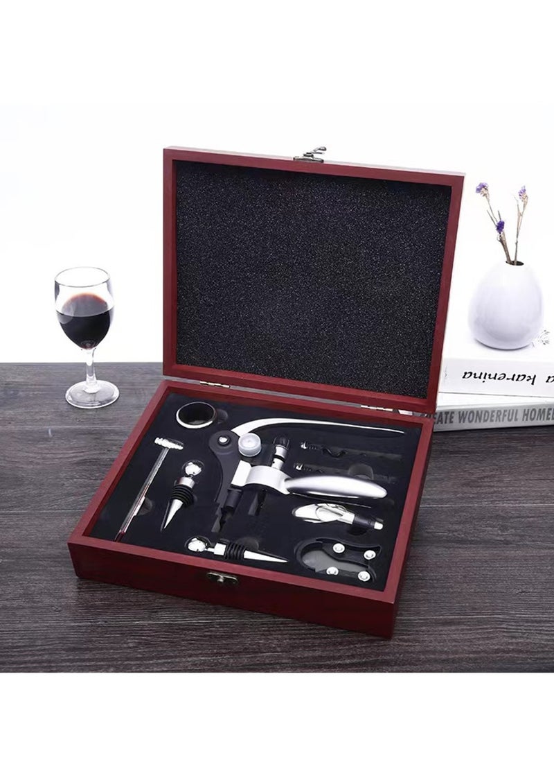 Generic New zinc alloy wine nine-piece silver bronze rabbit head red wine bottle opener set  - Image 2